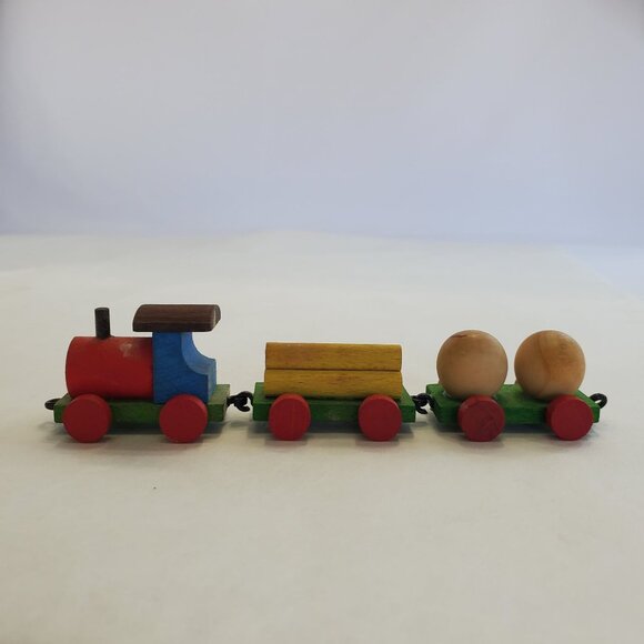 Vintage Heros Miniature Wooden Train Set Toy - Picture 3 of 5
